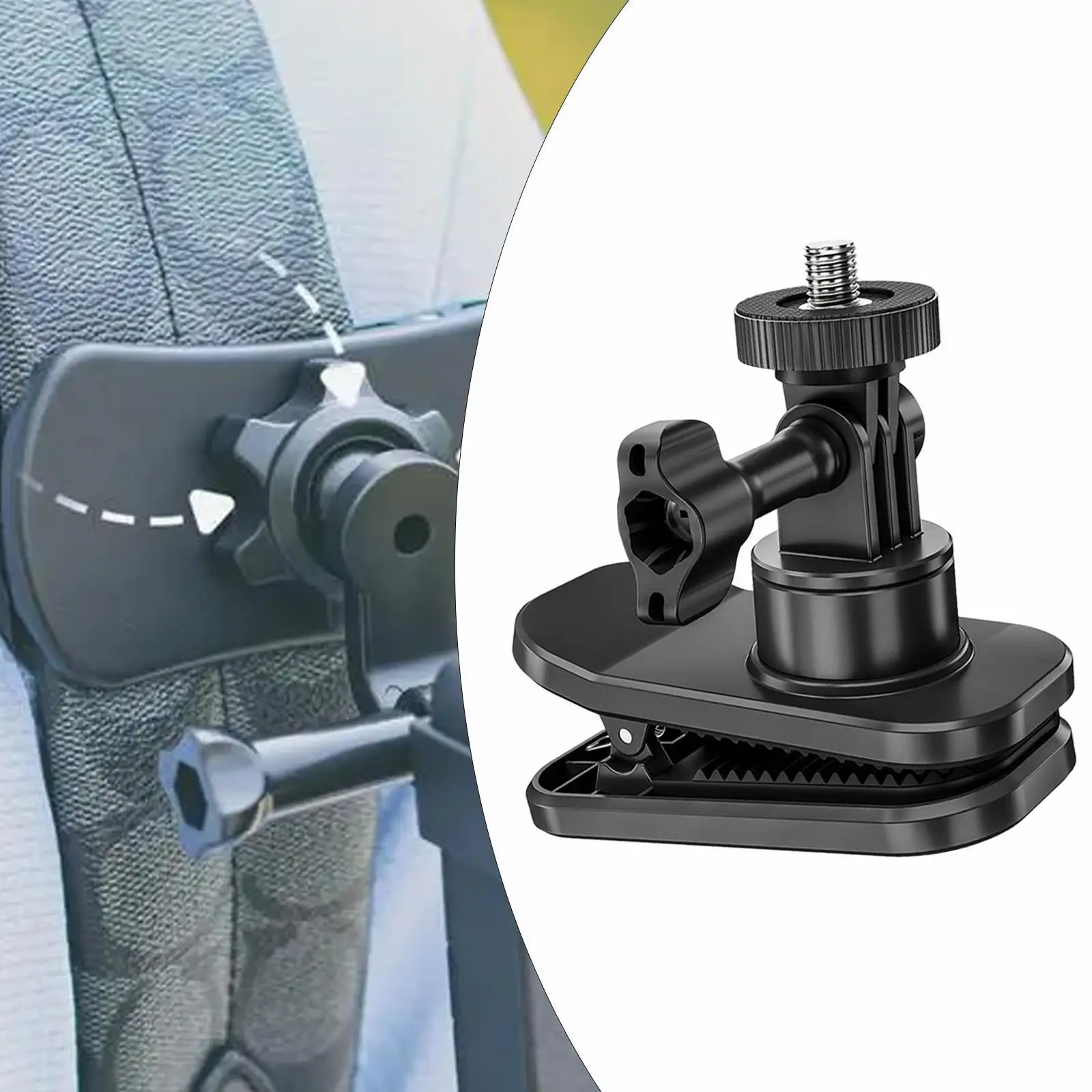 Shoulder Strap Clip Mount Magnetic 360 Rotatable Action Camera Backpack Clip