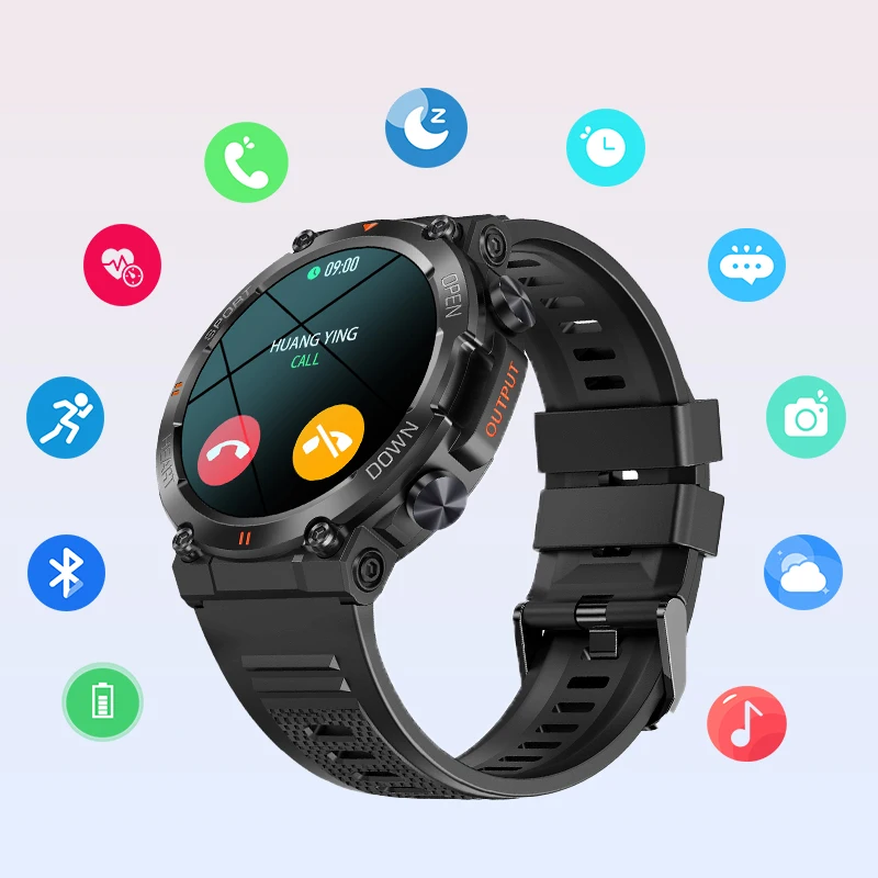 

2024 Men's Military Bluetooth Call Outdoor Durable Smart Watch 1.39 inch IPS screen High end Men's Watch Multi sport Mode New