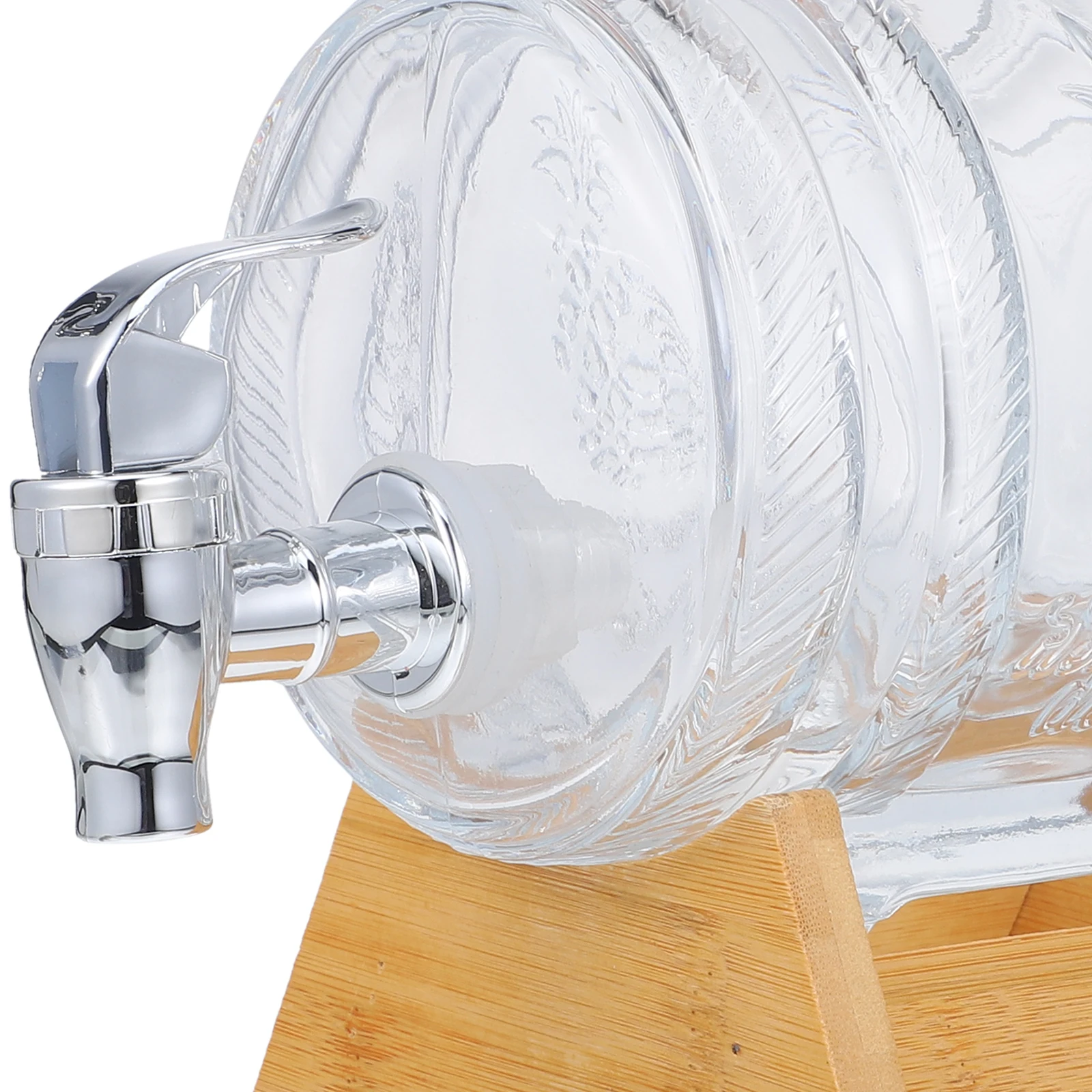 

1 set Vintage Glass Barrel Dispenser Drink Barrel for Whiskey Brandy Rum Port Home Bar Party Use Glassware