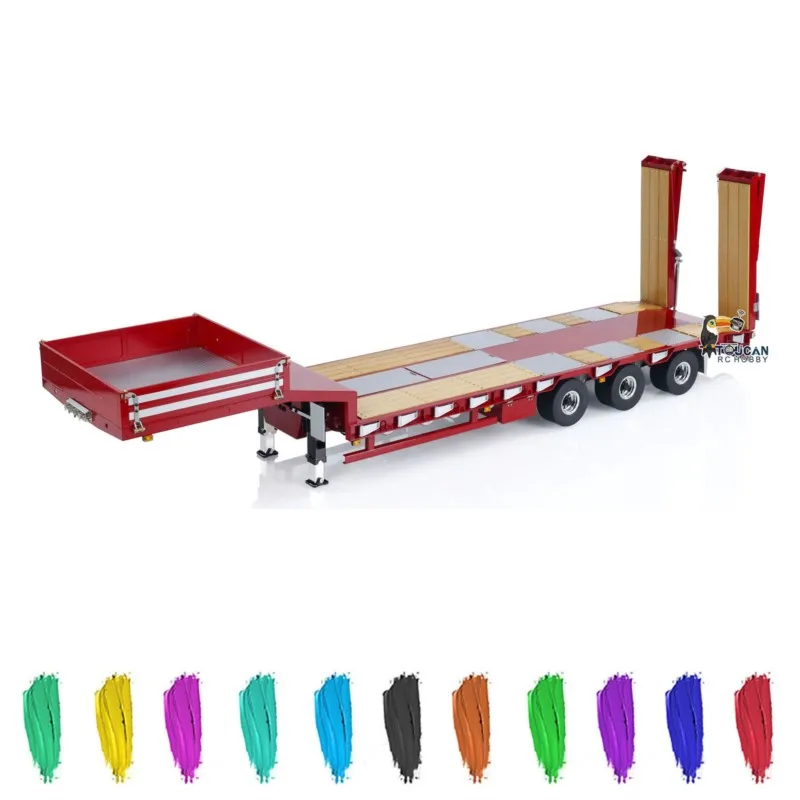 1/14 LESU Model Electronic Lifting Metal Controlled Trailer for Toy RC Tractor Truck Dumper Lorry Car Painted Finished Vehicle
