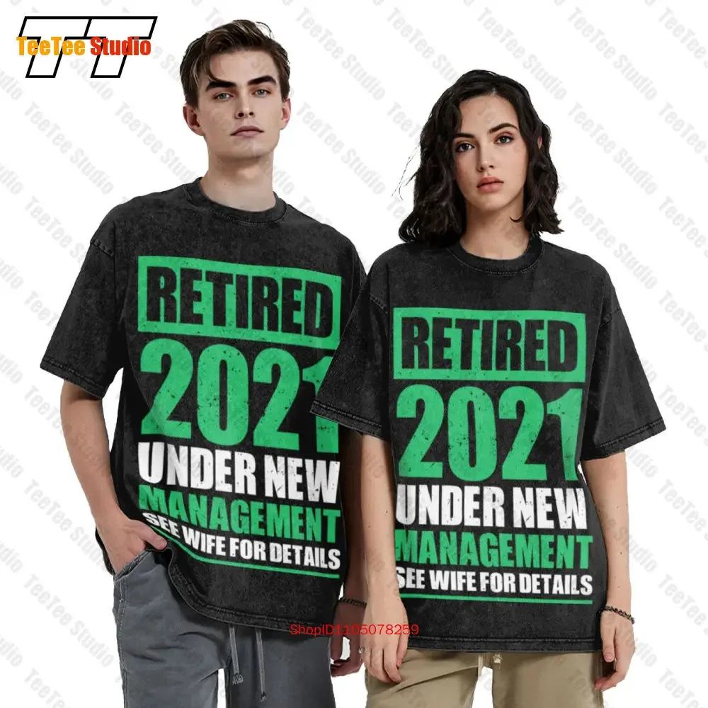 Great Retirement 2021 Pensioneers Husband Retirees Vintage Oversized T-Shirt PZ1F