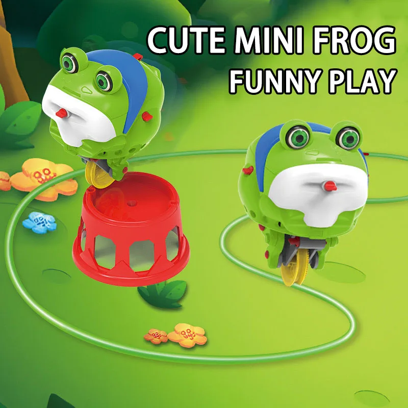 Niedlicher Frosch für Kinder, elektrisches Puzzle-Spielzeug, Tumbler, kreativ, einzigartig, Gyroskop, Spaß, Gleichgewicht, interaktives Spielzeug