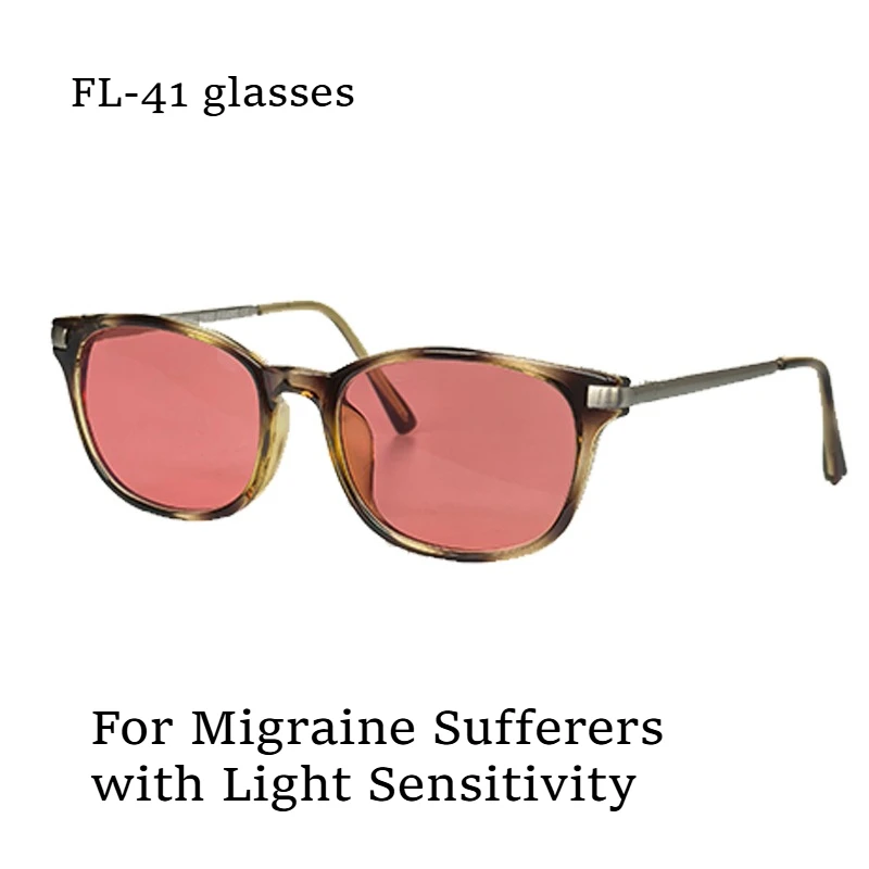 SHINU FL-41 Migraine Glasses Women Photochromic Sunglasses Purple Color Glasses for Photophobia Eye Strain Tr90 Frame 138mm
