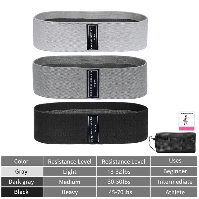 Stofweerstand Heup Booty Bands Glute Dij Elastische trainingsbanden Squat Circle Stretch Fitnessstrips Loops Yoga Gymapparatuur