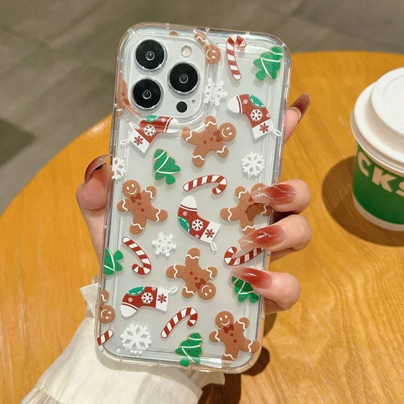 Capa de telefone dos desenhos animados apple vision papai noel boneco de neve para iphone 16 pro max 15 14 13 12 11 pro max xs 7 8 plus y2k capas de telefone