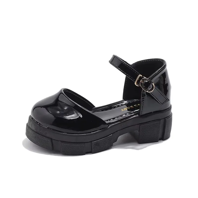 

Fashion Girl Mary Jane Princess Shoe 2025autumn NewBritish Style Kid Thick Soled Leather Shoes Simple Versatile Girl Casual Shoe