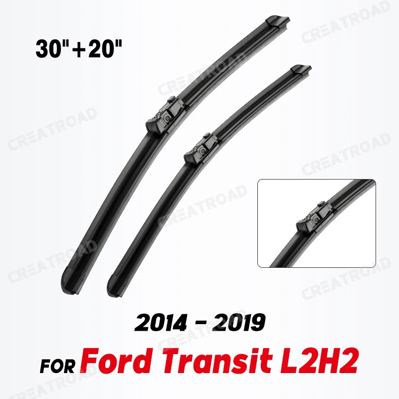 

Передние щетки стеклоочистителя с левым рулем для Ford Transit L2H2 2014-2019, лобовое стекло, лобовое стекло, автомобильные щетки от дождя 30 "+ 20"