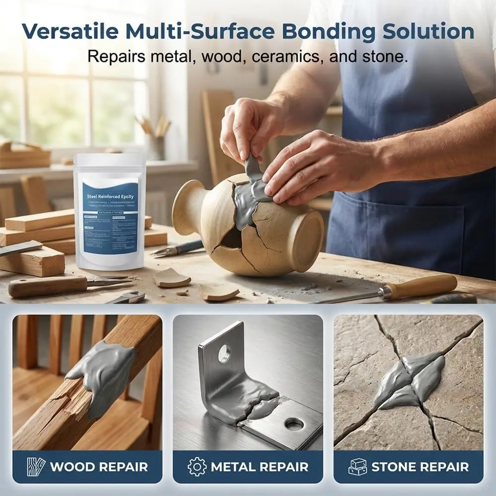 Waterproof Steel Reinforced Epoxy Repair Putty Heat Resistant Oil Resistant Epoxy Putty Repair Kit Pipe Leak Repair