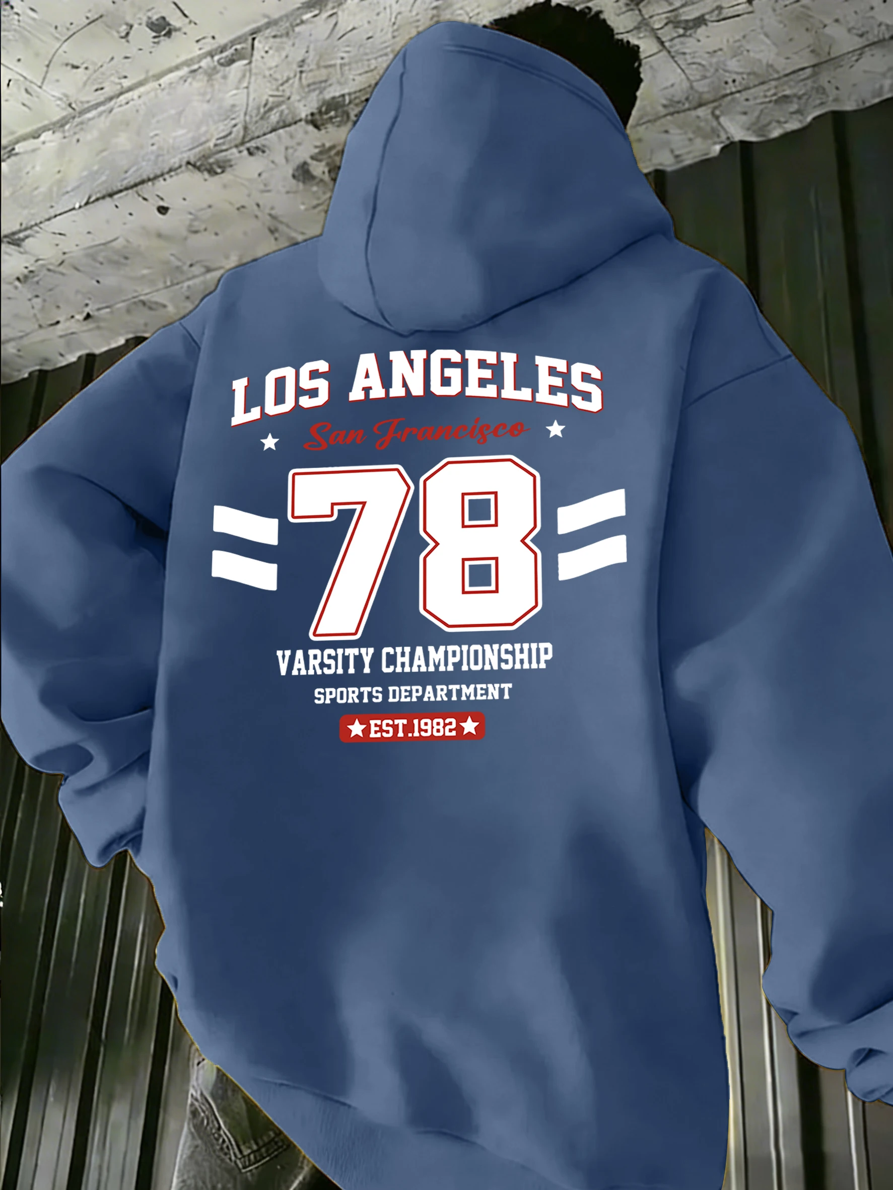 Sudadera con capucha con estampado del número 78 de San Francisco, sudaderas informales a la moda para hombre, camiseta holgada de lana con cuello redondo, chándal unisex que combina con todo para otoño