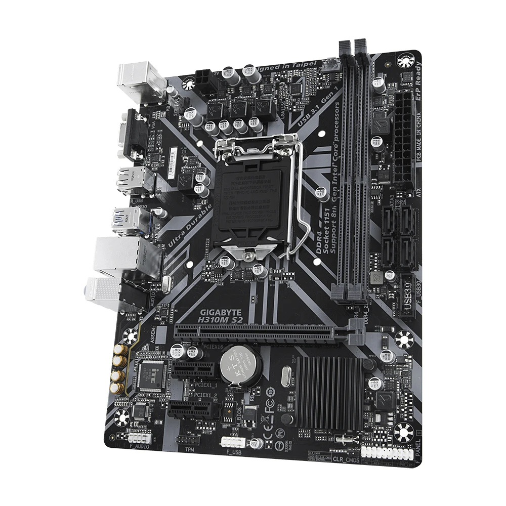 Imagem -04 - Placa-mãe Gigabyte-h310m s2 H310 Lga1151 Ddr4 32g Hdmi dp M-atx Testado ok Pré-código