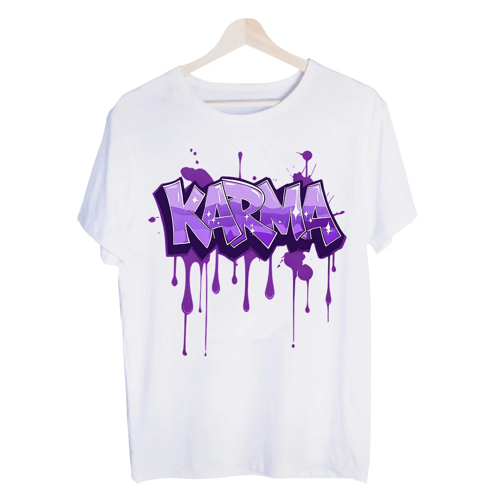 Men's Purple Drip Typography Print Graphic Tee, Streetwear Style Short Sleeve T-Shirt for Casual Daily Wear