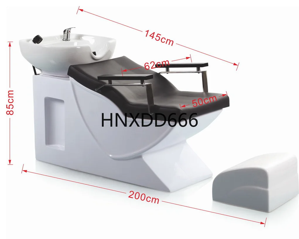 

Hair salon special hair bed, ceramic wash basin shampoo bed