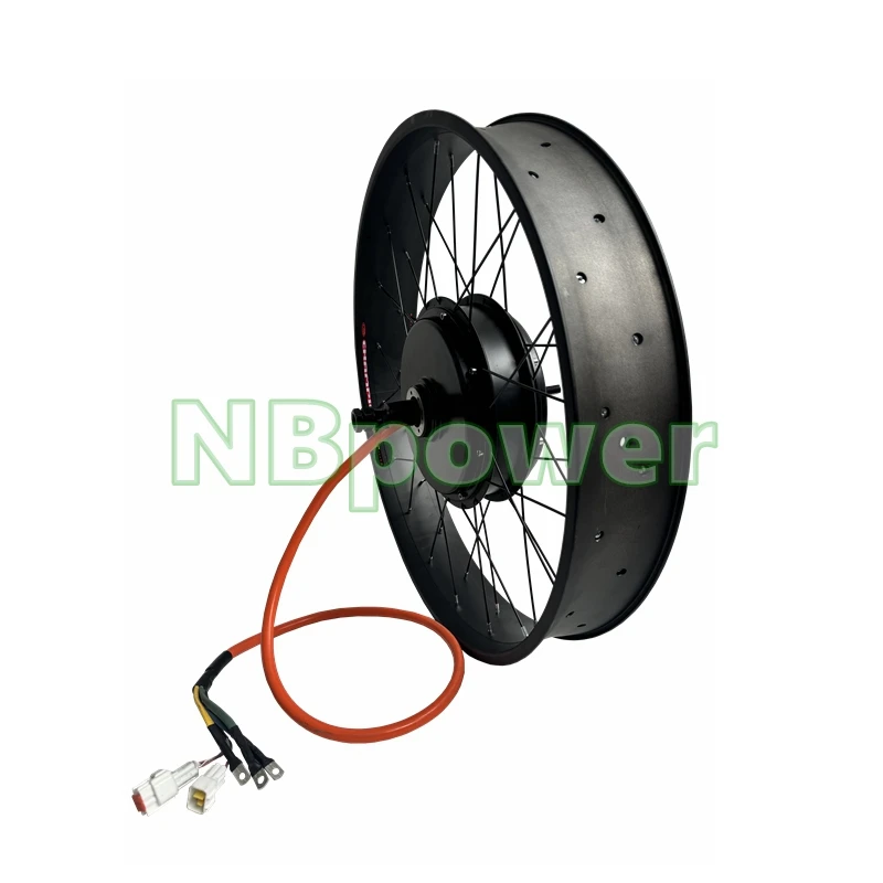 Latest NBpower QS205 170/190mm Dropout 72V 5000W 50H V3 Electric Fat Bike 20/24/26x4.0 Snow Bike Rear hub Motor Wheel