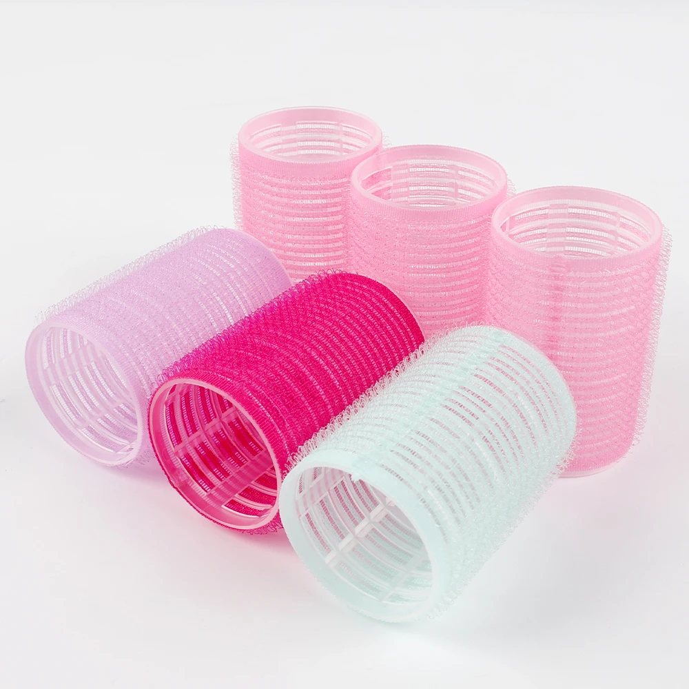 Random Self-Grip Hair Rollers No Heat Plastic Hair Bang Rolls Self-adhesive Hair Hook Portable Salon Hairs Styling Curler Tools