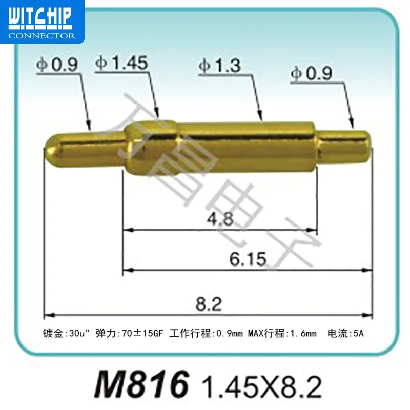 Spring Needle High Current Charging Thimble Pogopin Probe Spring Needle Current Needle Contact Pin Connector