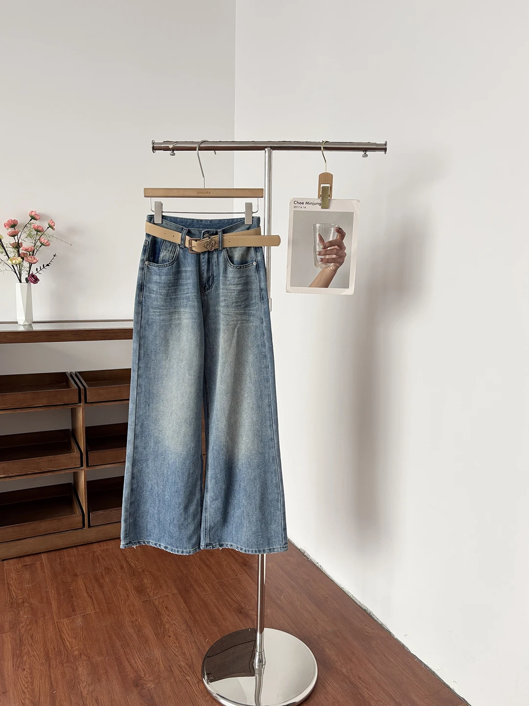 

High Waist Wide Leg Jeans Women's Loose Fit Fashionable Washed Color Korean Style Retro Versatile Spring Summer New Slimming