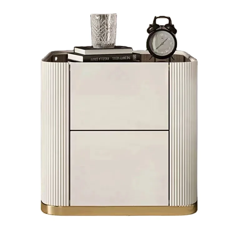 New hot-selling Nordic minimalist style square bedroom black exquisite bedside table side table