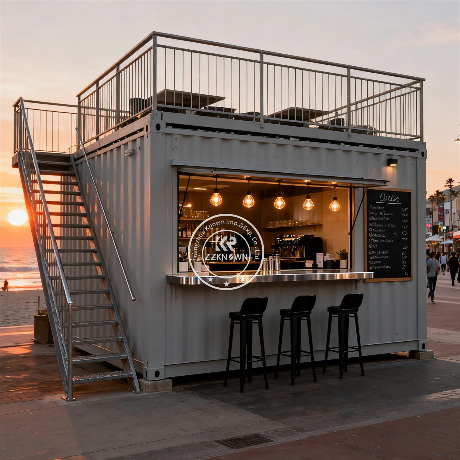 

Double Story Shipping Container Bar Outdoor Shipping House Container Restaurant Bar Cafe Shop Kiosk For Sale