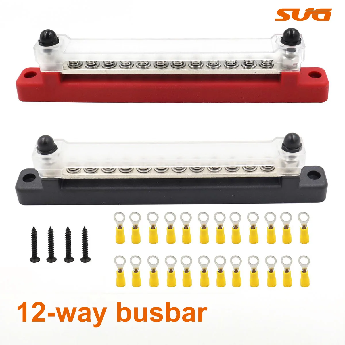 

12 Ways Bus Bar Power Distribution Block Electro Junction Circuit Busbar Plug For Boat Truck RV Caravan Car 48V 150A DC