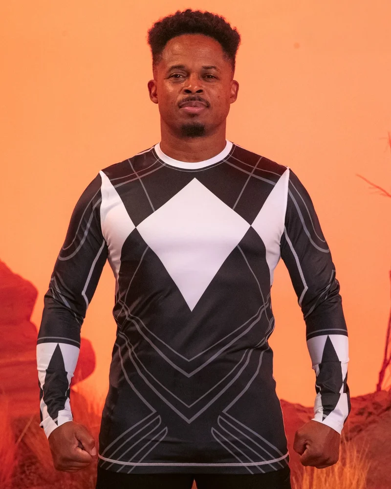 2026-2027 Spring and Autumn Printed Personalized Casual Comfortable Black Ranger Long-Sleeved Round-Neck T-shirt for Men