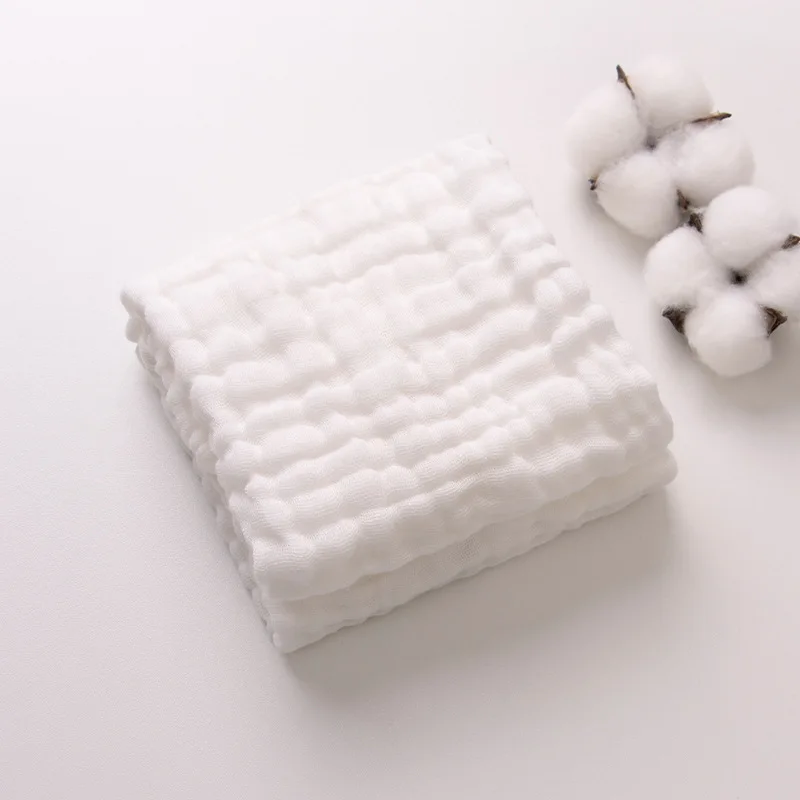 6PCS Somenie baby burp cloth 6 layers pure cotton newborn cotton muslin burp towel super absorbent gauze saliva towel
