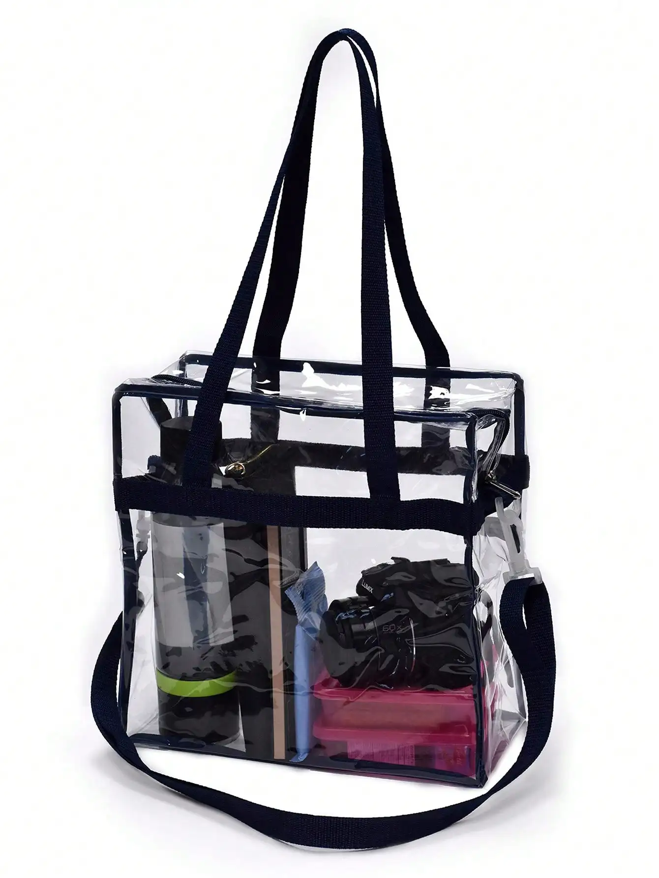 

Clear Bag Stadium Approved - PVC Clear Purse Clear Crossbody Bag with Front Pocket for Concerts Spor