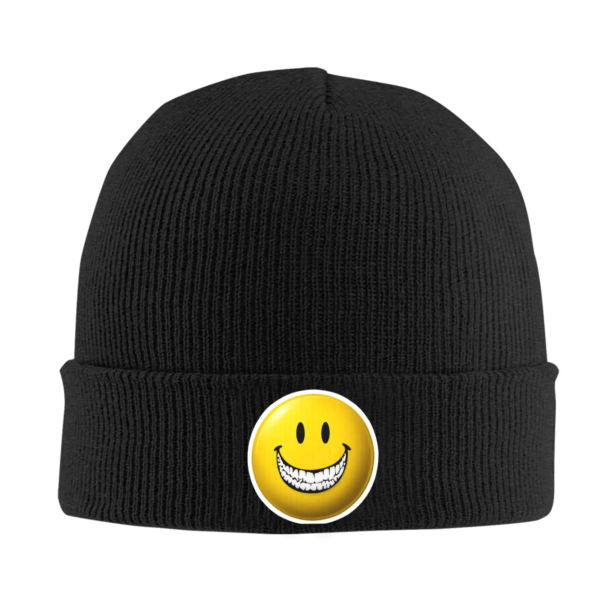 Verity Happy Grin Positivity Knitted Hat for Women Men Beanie Winter Hats Acrylic  Warm Caps ,