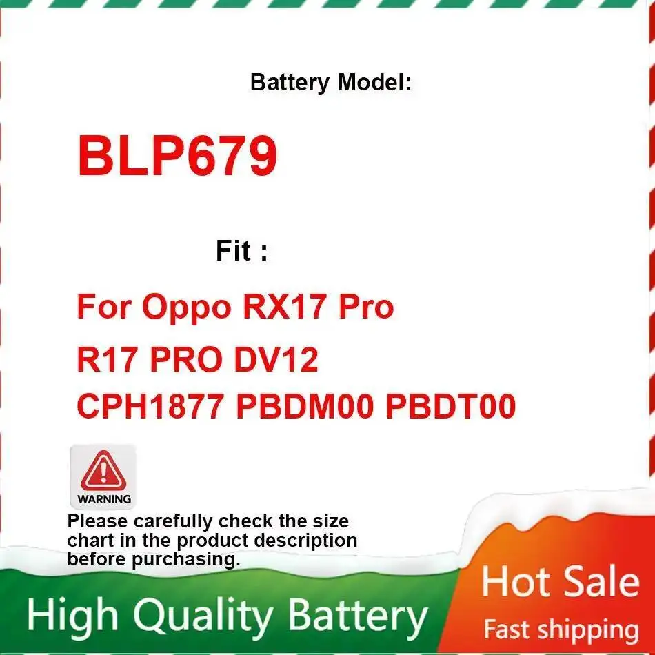 

BLP679 Аккумулятор мобильного телефона для Oppo RX17 Pro R17 DV12 CPH1877 PBDM00 PBDT00 Высокая производительность 1850 мАч