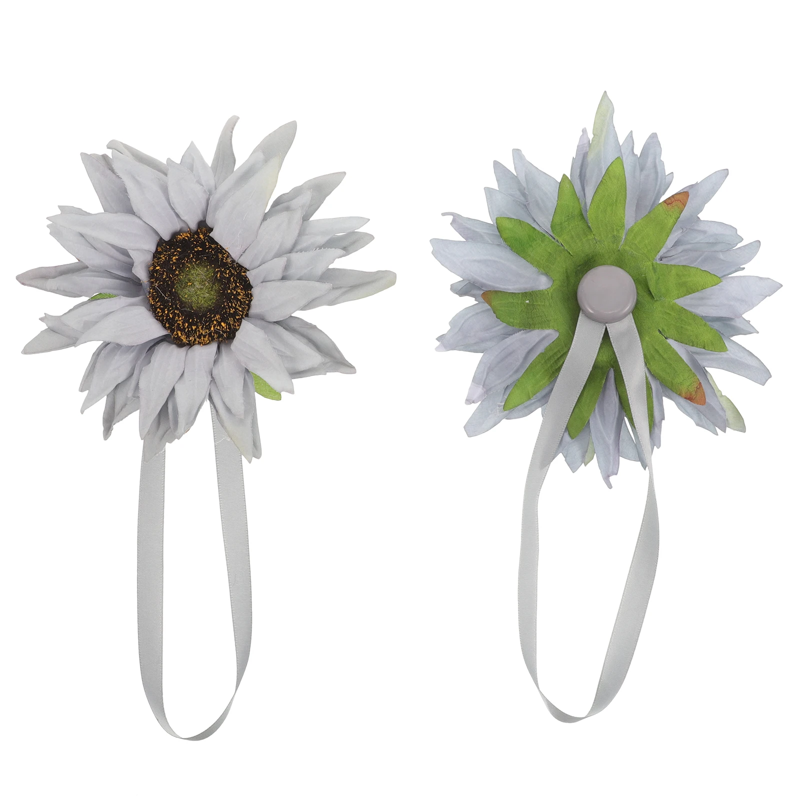 

2pcs Curtain Tiebacks Decorative Magnetic Sunflower Buckles for Drapes Holdbacks Curtains Closure Flowers Home Decor