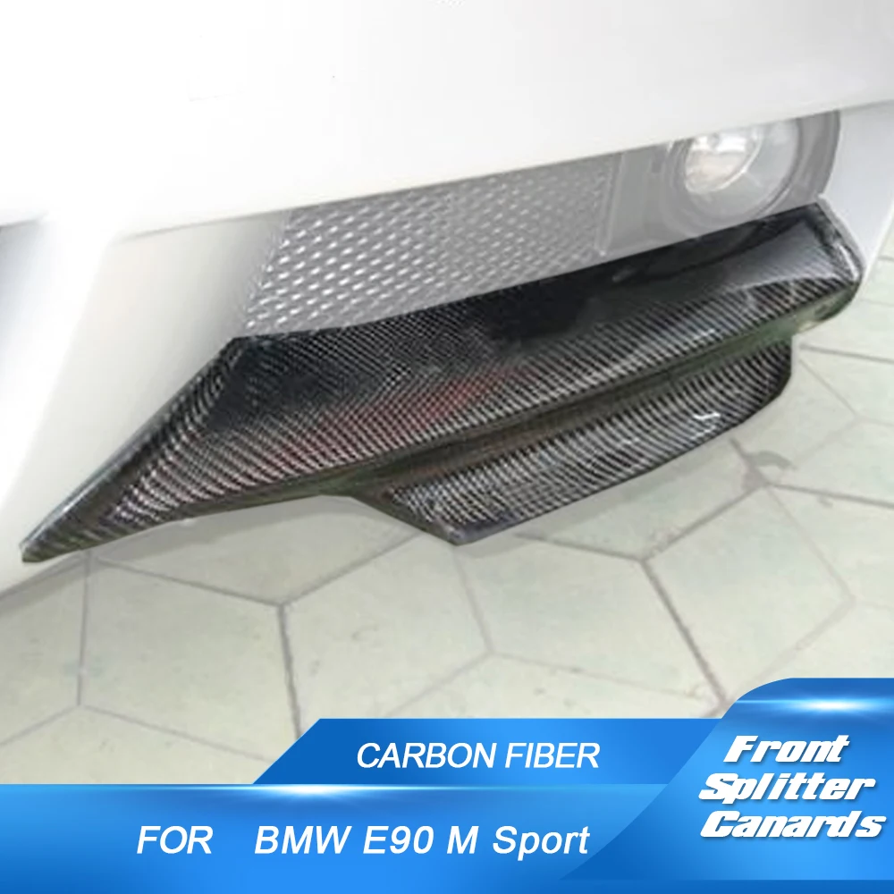 

For BMW 3 Series E90 M Tech M Sport Front Bumper Lip Real Carbon Fiber Splitters Flaps Winglets 2006 - 2008 2009 - 2012 LCI