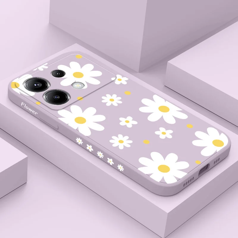 Embellish Daisies Phone Case For Xiaomi Poco X6 F6 M6 M5 M5S F5 X5 F4 X4 M4 F3 M3 X3 Pro 4G 5G GT Silicone Cover