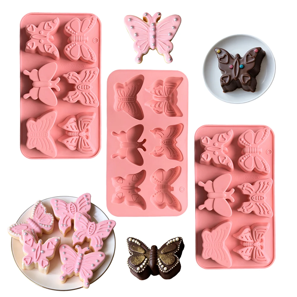 

3 шт. креативные силиконовые формы в виде бабочек, 3D формы для десертов для выпечки муссовых тортов, кондитерских изделий, трюфельных пудингов, желейных чизкейков