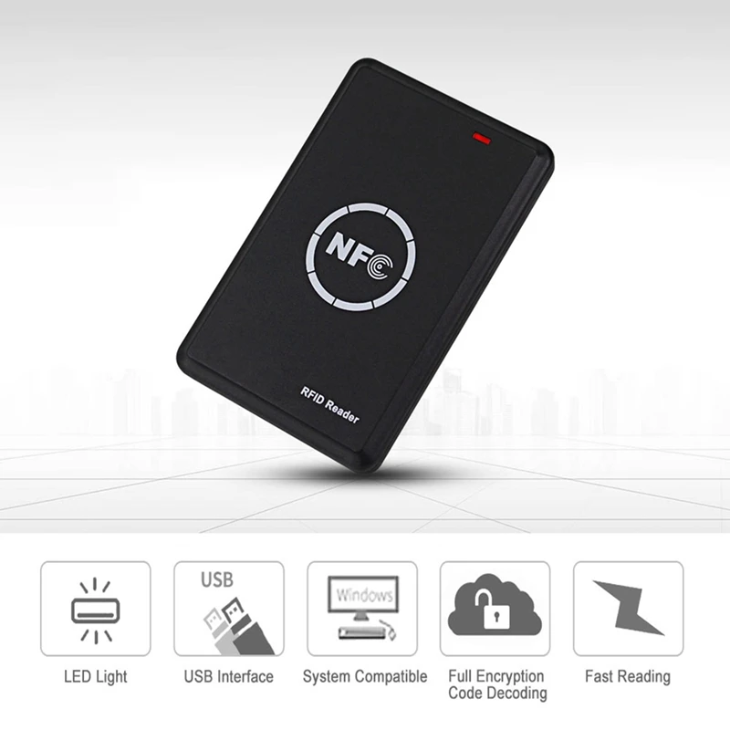 Дубликатор RFID-считывателя AIAI, считыватель NFC, программатор смарт-карт, декодер карт доступа, записываемые карты T5577 UID-брелоки