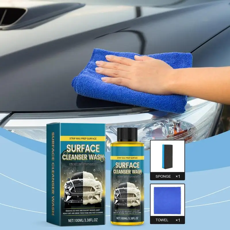 Car Exterior Cleaner 100ml Mild Automative Cleaner Car Wash Solution Exterior Care Products Car Wash Kit Versatile Car Detailing