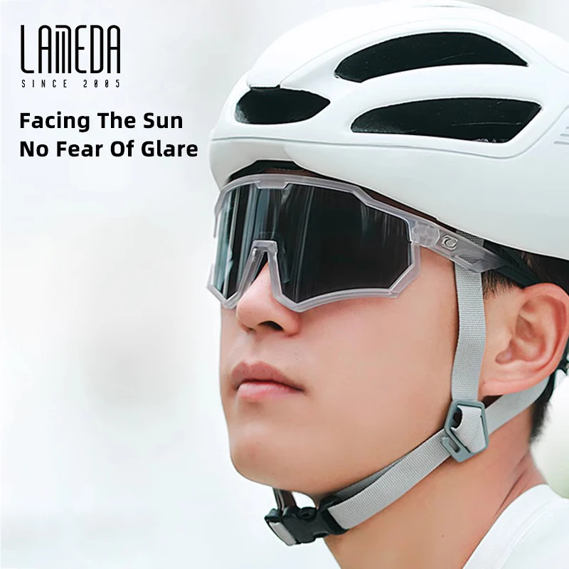 LAMEDA Cycling Photochromic Glasses Windproof Anti Sand MTB Road Bike Goggles Men Women Colorful Polarized Sunglasses