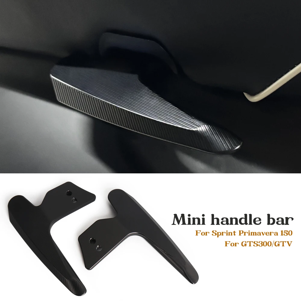 

For Vespa Sprint Primavera 150 GTS 300 GTV Motorcycle Tail Armrest CNC Rear Passenger Handle Thickened Grab Bar Armrest Black