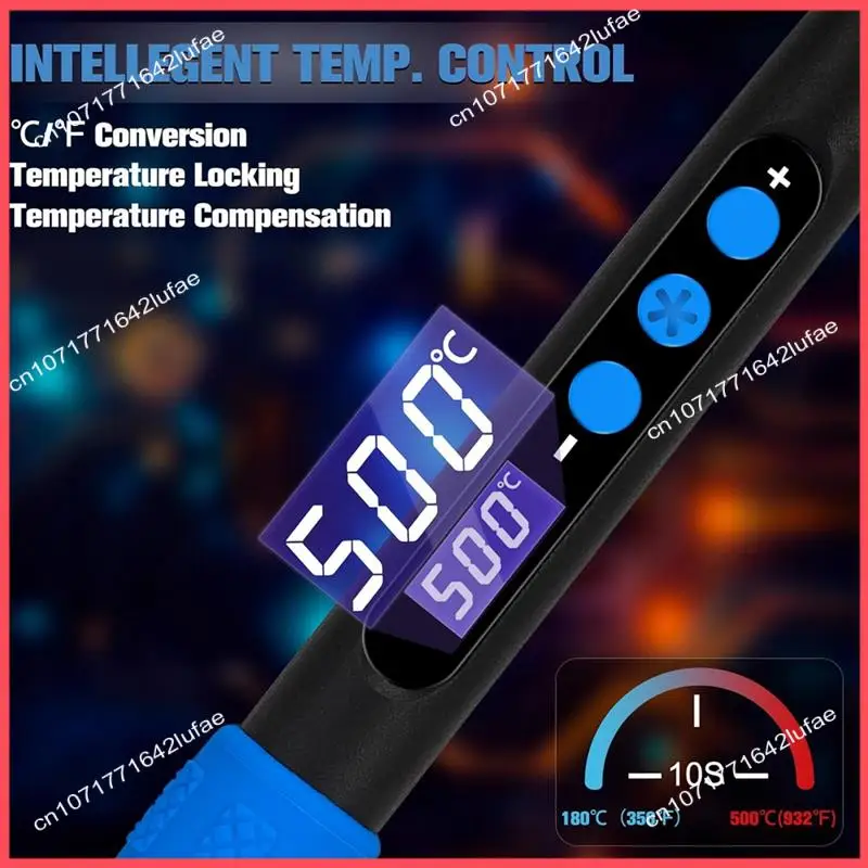 B52C DIY soldeerboutset, 90W LED-display verstelbare temperatuur soldeerbout, automatisch slaapmodus soldeerpistool