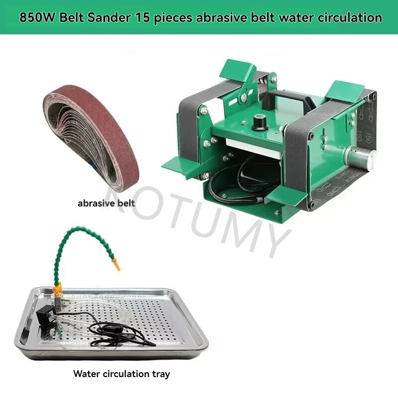 Double Head Belt Sander Multifunctional Polishing Machine For Hardware Workshop Metal Deburring Surface Sanding Mirror Finishing