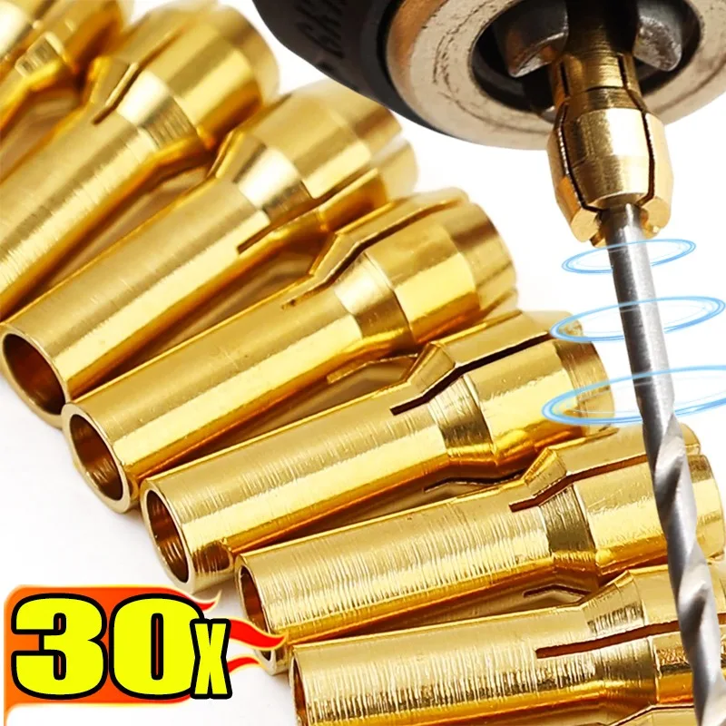 

Brass Drill Chucks Adapter 0.5mm-3.2mm Mini Drill Chuck Adapters Micro Collet Power Rotary Tool Electric Grinding Accessories