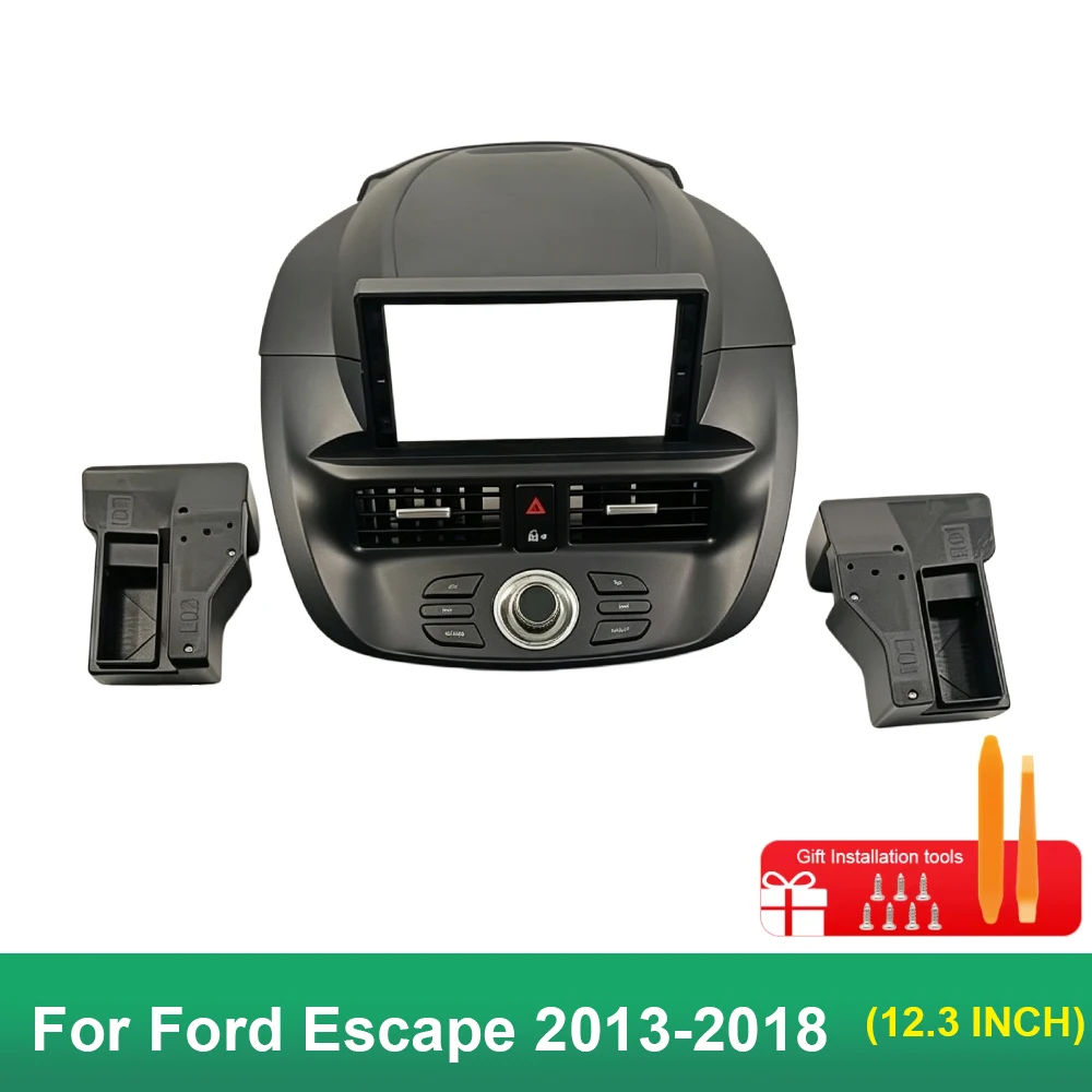 12.3 Inch Radio Fascia Fram Car Android Stereo Dashboard Panel Trim Kit For Ford Escape 2013-2018