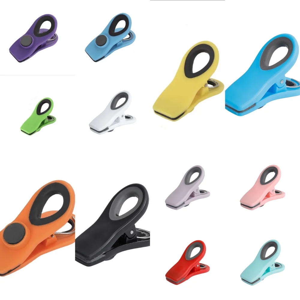 

3/5/10pcs Magnet Sealing Clips, Airtight Food Saver for Spices/Coffee/Chips, Multipurpose Refrigerator Organizer