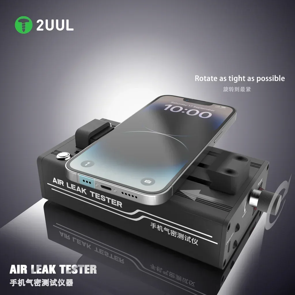 2UUL AT01 Air Leak Tester Palm Size With Silicone Protective Pad For Phone Air Tightness Waterproof Performance Detection Repair