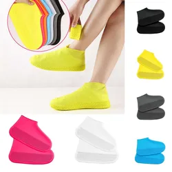1Pair Waterproof Silicone Shoe Cover Recyclable Boot Cover Protector Reusable Outdoor Rain Boot Overshoes Walking Shoes