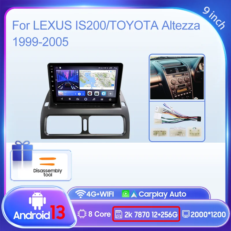 Voor LEXUS IS200/TOYOTA Altezza 1999-2005 Auto DVD Frame Fascia Adapter Stereo Radio Audio Dash Hoofd navigatie Harnas Panel Kit