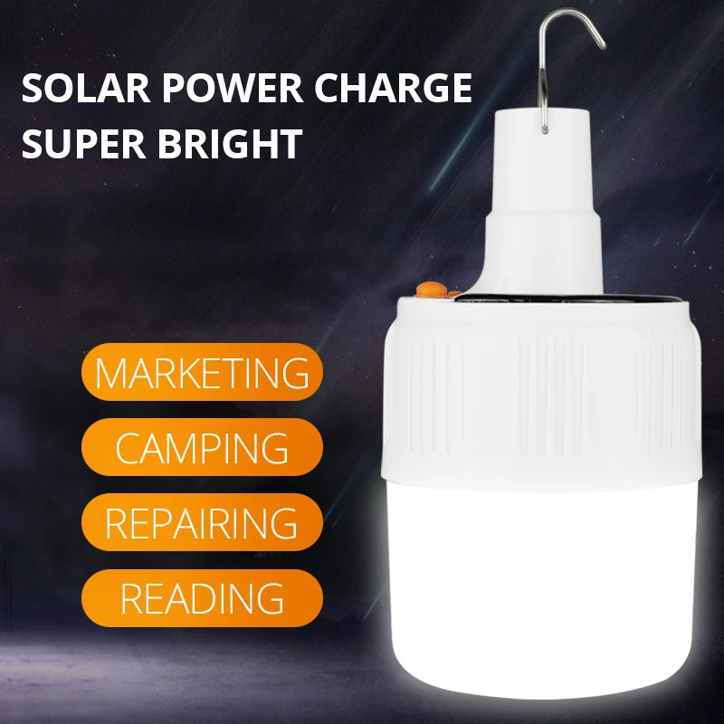 Camping Lantern LED Light Bulb 5 Lighting Modes USB Rechargeable Hanging Tent Light Portable Emergency Lantern for Garden BBQ