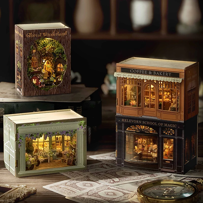 DIY Miniature Dollhouse Kits 3D Puzzles Handmade House Wooden Doll House With Furniture Building Toys For Xmas Gifts