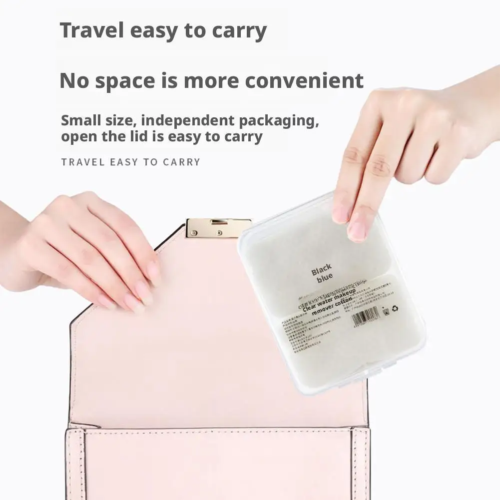 1 ถุงแผ่นกำจัดแต่งหน้าแบบวงกลมที่นุ่มและระบายอากาศได้แผ่นสำลีสองด้านไม่ระคายเคืองสำหรับทำความสะอาดผิวหน้าทุกวัน