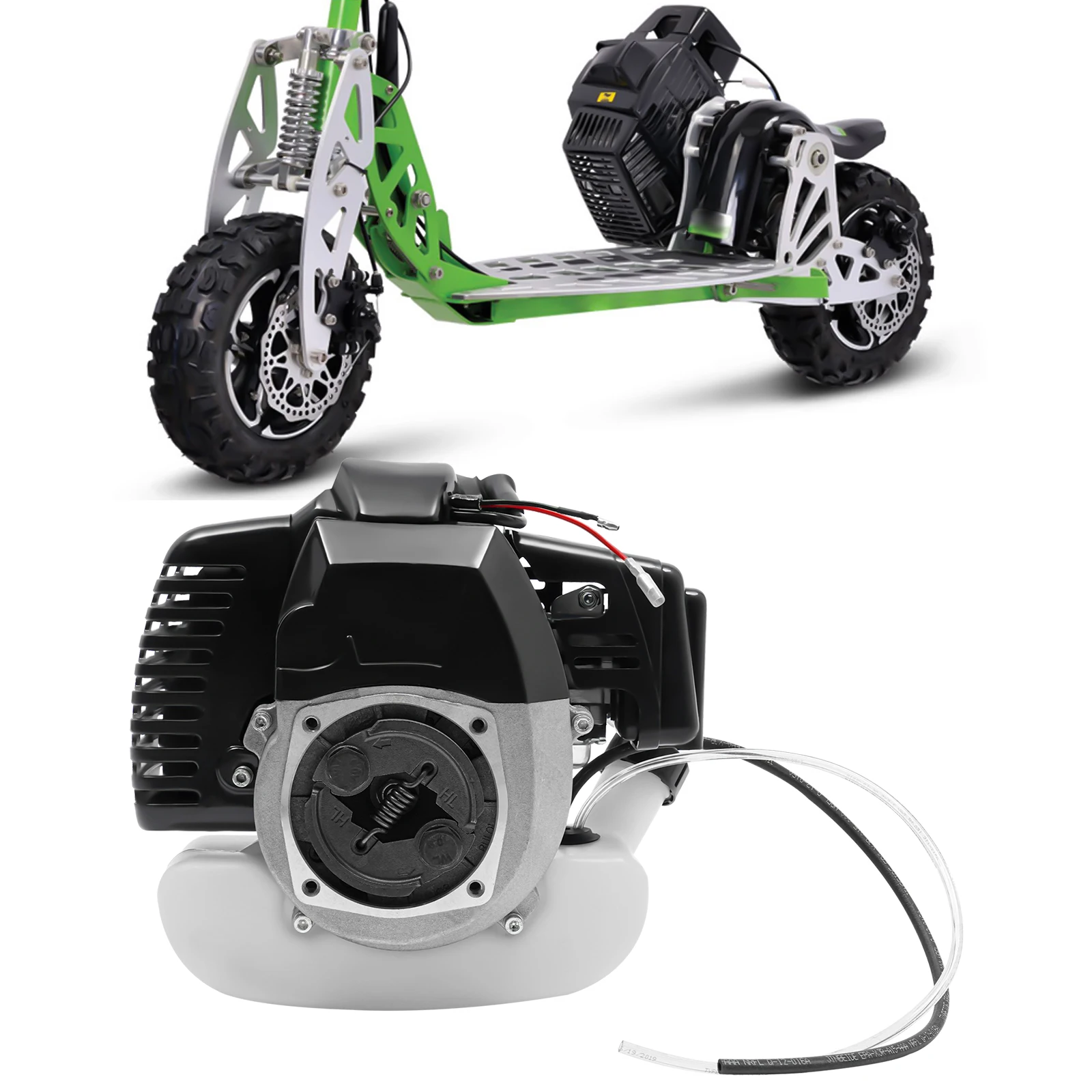 

49cc 2 Stroke Air-Cooling Engine Motor with Tank For Pocket Bike Scooter ATV Chopper Tricycle