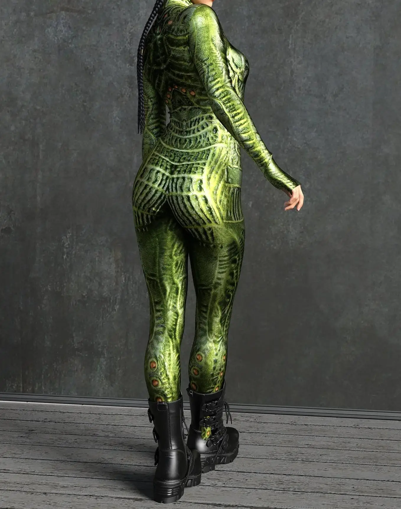 Halloween Anime Horror Spezies Cosplay Jumpsuit Terror Monster Skin Bodysuit Steampunk Party Show Anzug Unisex Rave Zentai – Detail 7