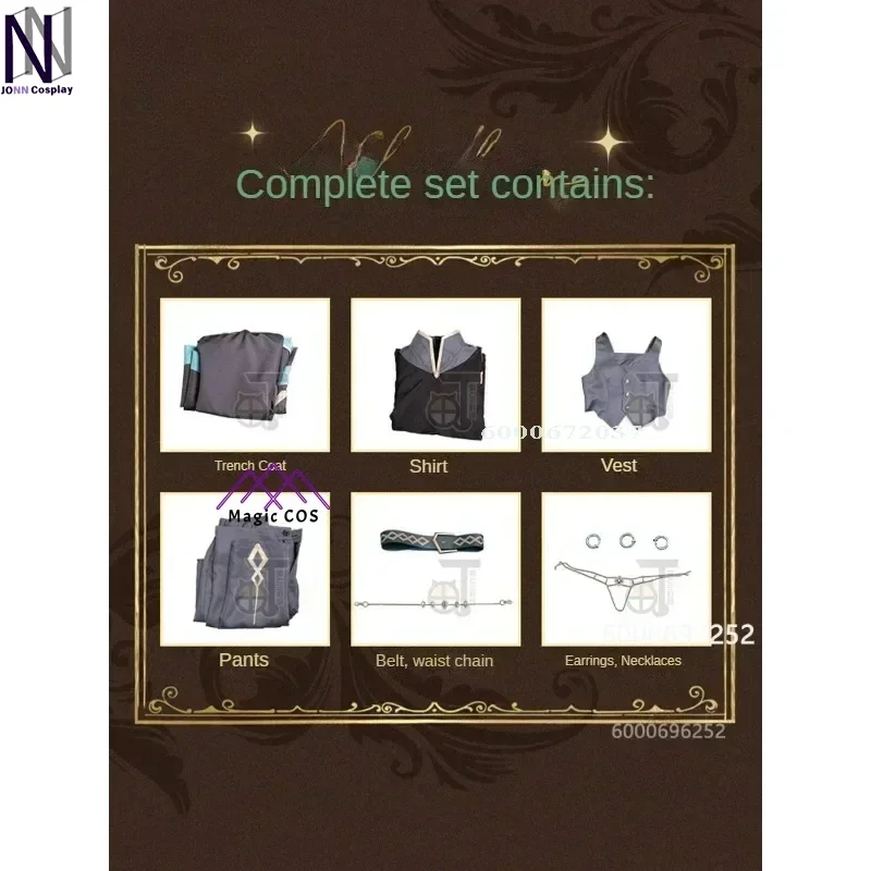 Genshin Impact Game Alhaitham Cosplay Costume Full Set Daily Wear Anime Game Outfit for Men Role Play Suit Halloween New Arrival